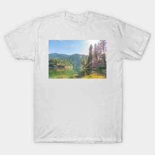 Mountain Lake Summer Forest T-Shirt